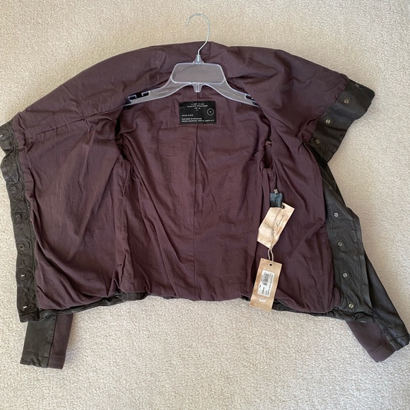 New Allsaints All Saints Kaito Brown Leather jacket XS UK6 US2 - Picture 9 of 15